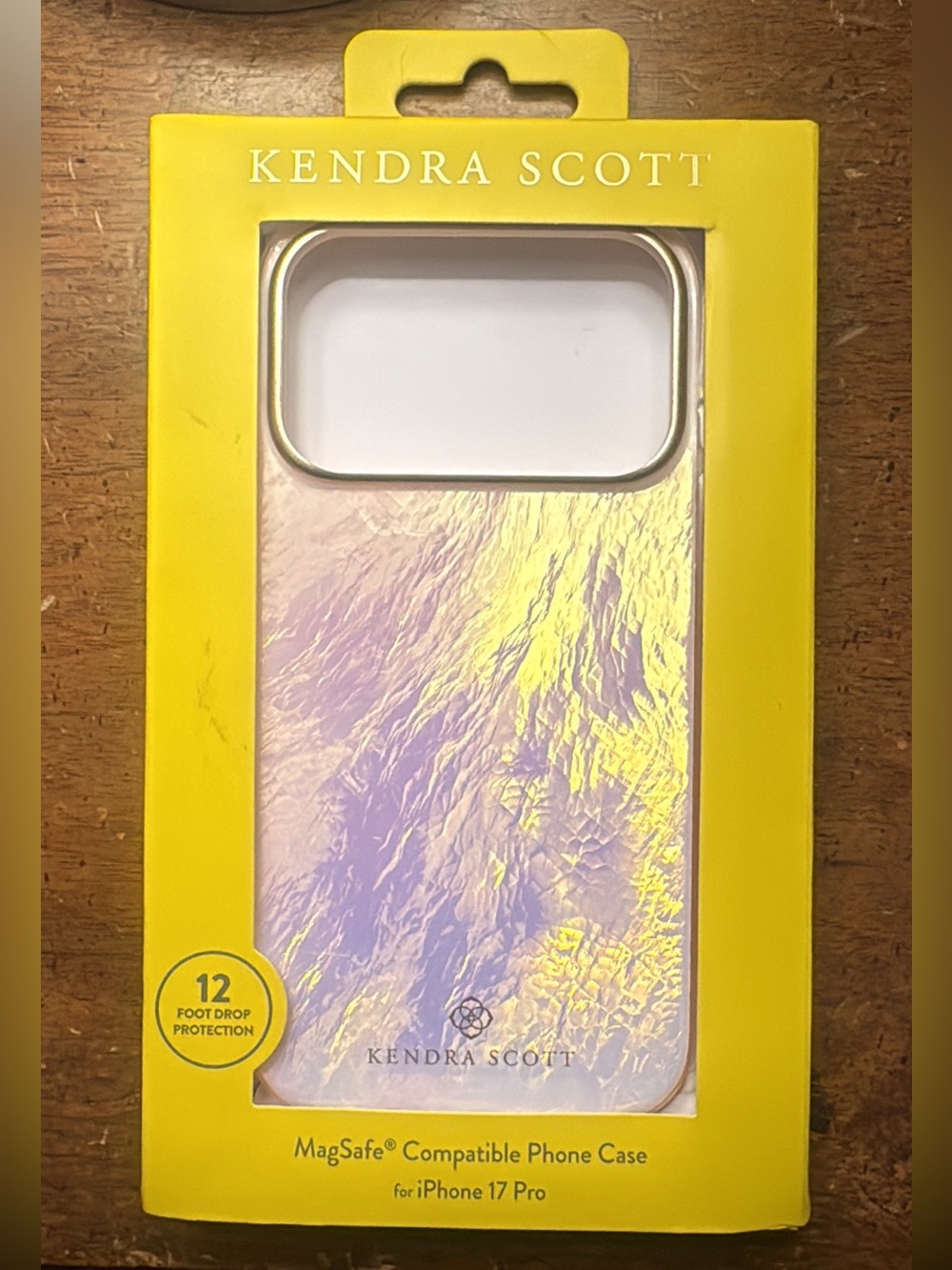 Kendra Scott Iridescent Purple and Gold MagSafe Compatible Phone Case
